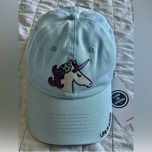 Life Is Good Kids Cap - Sky Blue with Unicorn